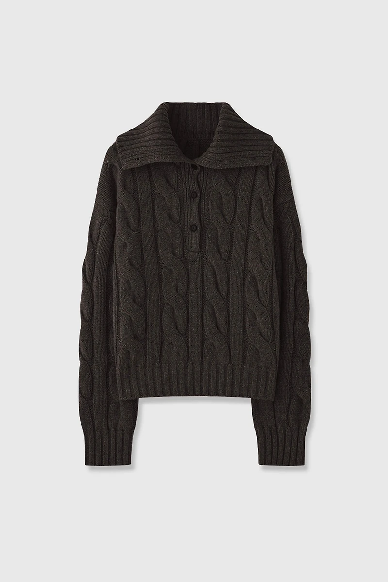 100% Wool Chunky Cable Knit Sweater