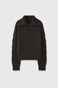 100% Wool Chunky Cable Knit Sweater