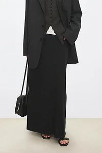 100% Wool Elastic Waist Skirt