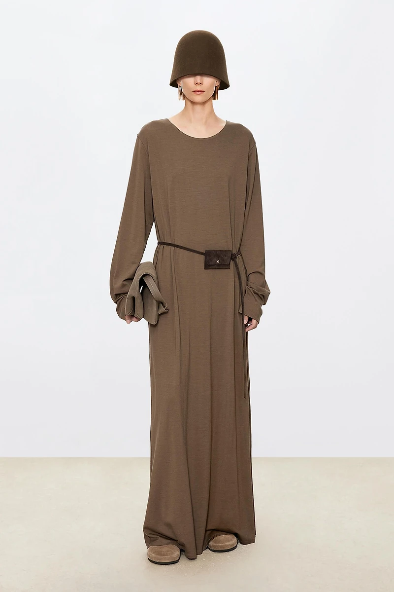 100% Wool Knit Maxi Dress