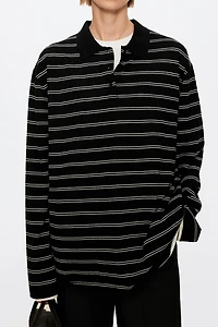 100% Wool Long-Sleeve Polo Shirt