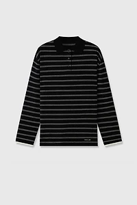 100% Wool Long-Sleeve Polo Shirt