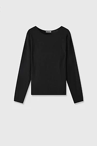 100% Wool Moon Phase Neckline Top