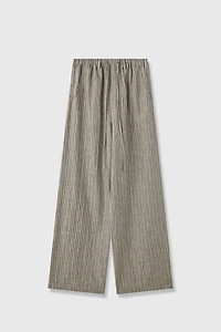 100% Linen Striped Air Trousers