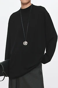 120S German Merino Wool Minimalist Long-Sleeve Top