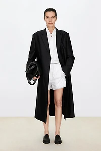 38MM Silk-Wool Crepe Long Blazer