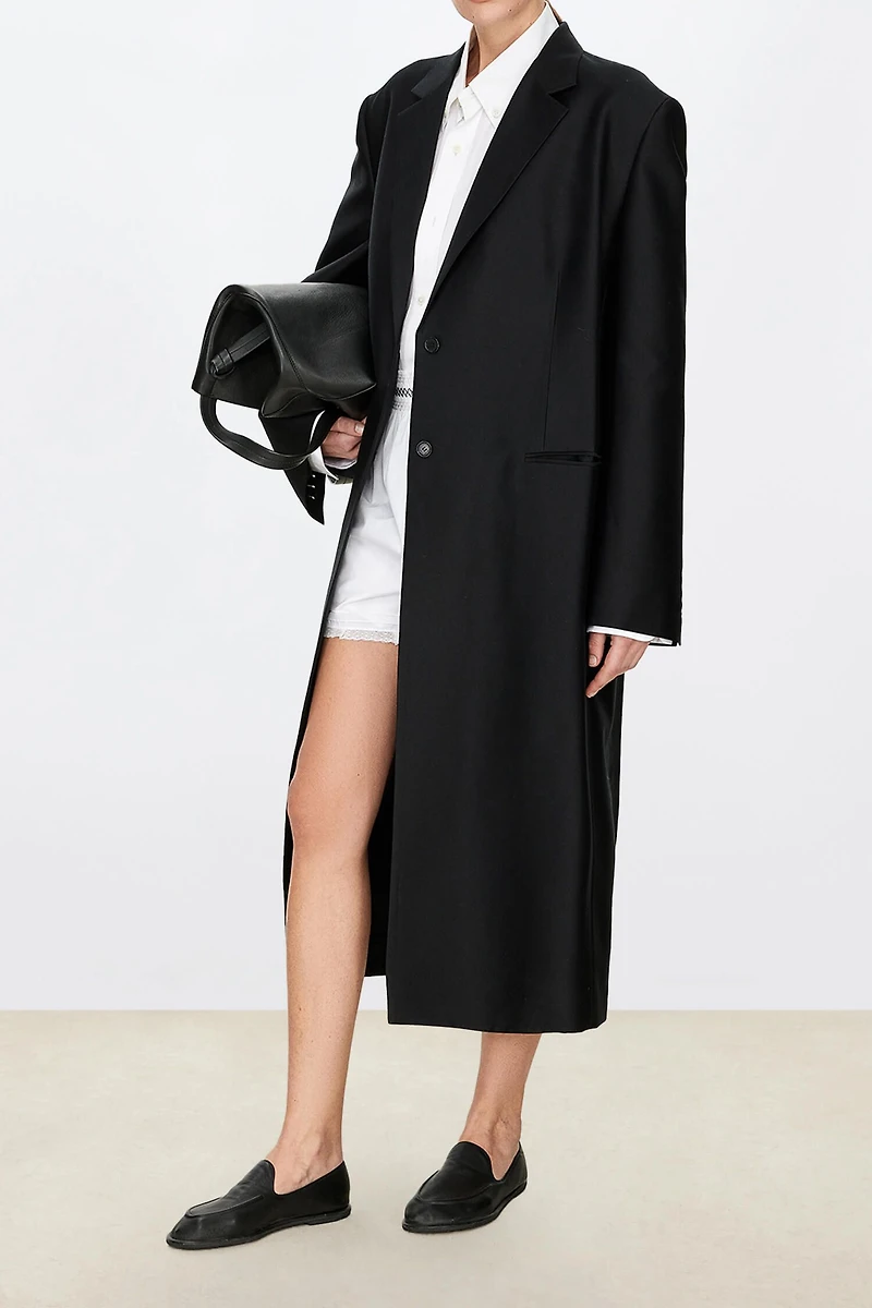 38MM Silk-Wool Crepe Long Blazer