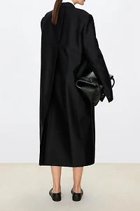 38MM Silk-Wool Crepe Long Blazer