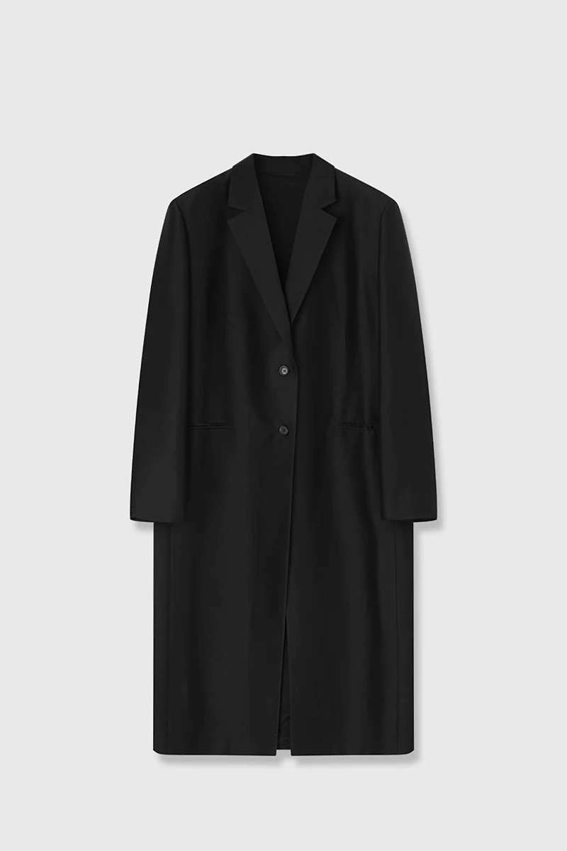 38MM Silk-Wool Crepe Long Blazer