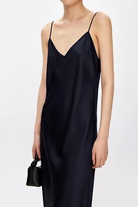 Silk Crepe V-Neck Cami Nightdress