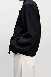 80's-Inspired Fine Wool Oversized Jacket