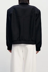 80's-Inspired Fine Wool Oversized Jacket