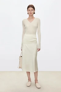 80s Fine-Spun Cashmere Seamless Long-Sleeve Knit