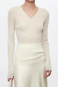 80s Fine-Spun Cashmere Seamless Long-Sleeve Knit
