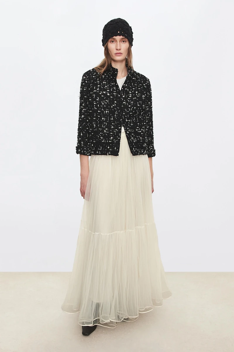 90S Retro Bouclé Short Jacket