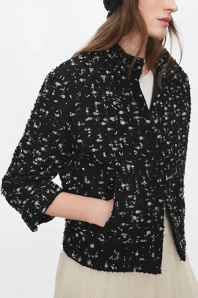 90S Retro Bouclé Short Jacket