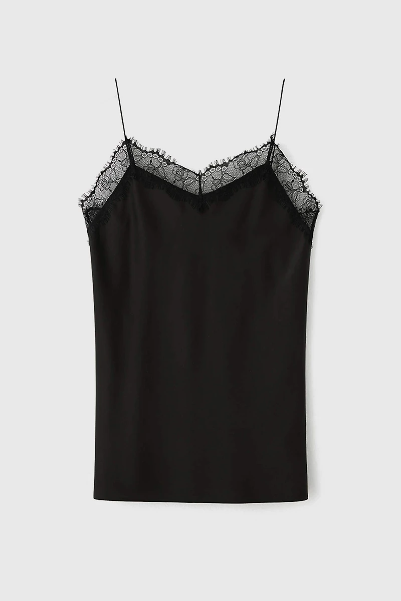 French Lace-neck Camisole Top