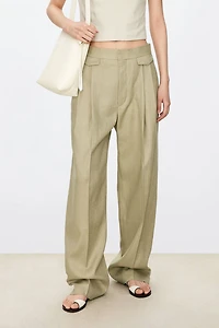 All-linen Pocket Flap Trousers