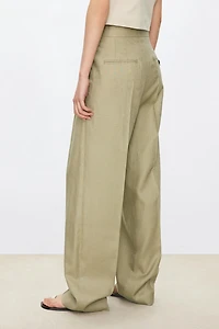 All-linen Pocket Flap Trousers