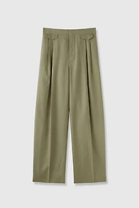 All-linen Pocket Flap Trousers