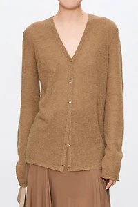 Alpaca Wool V-Neck Cardigan