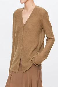 Alpaca Wool V-Neck Cardigan