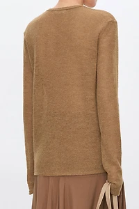 Alpaca Wool V-Neck Cardigan
