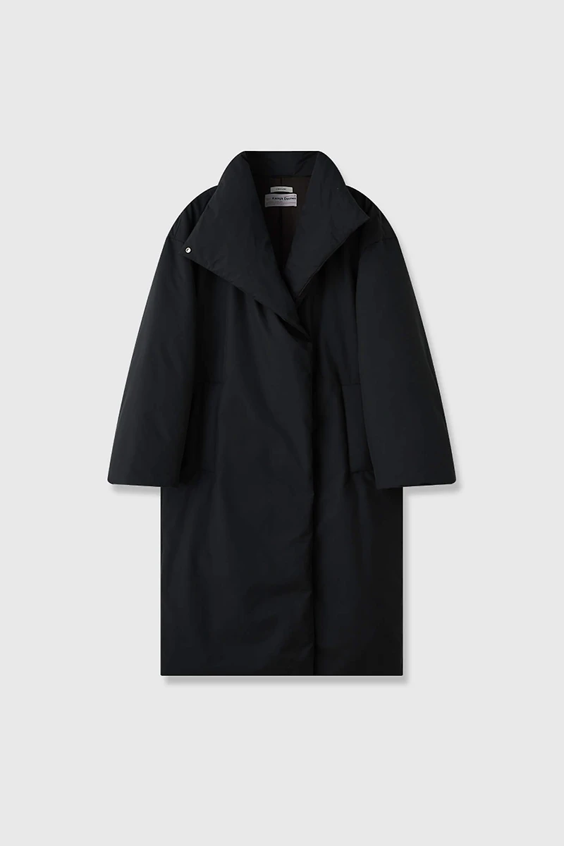 Asymmetric-Collar Czech White Goose Down Jacket