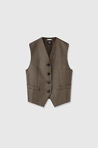 British Fine Wool Classic V-Neck Vest