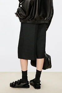 British Pure Wool Tweed Culotte Shorts