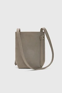 British Versatile Nubuck Leather Bucket Bag