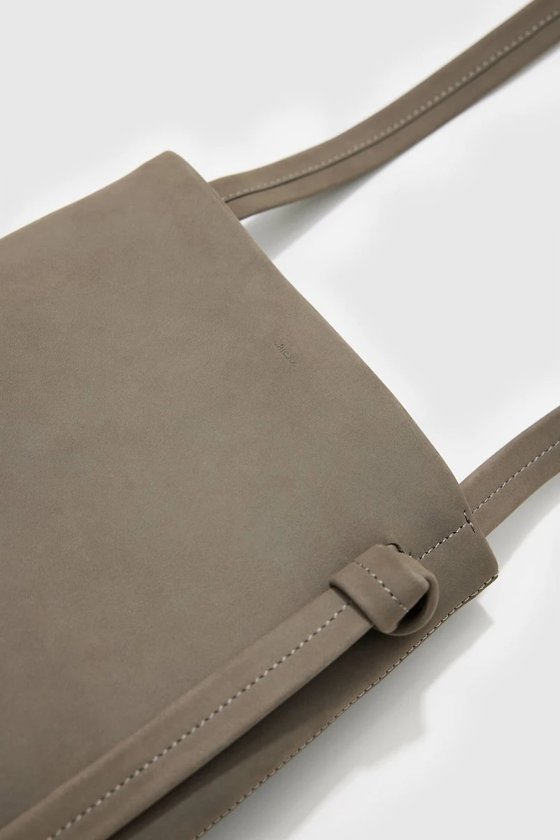 British Versatile Nubuck Leather Bucket Bag