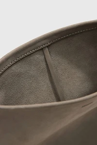 British Versatile Nubuck Leather Bucket Bag