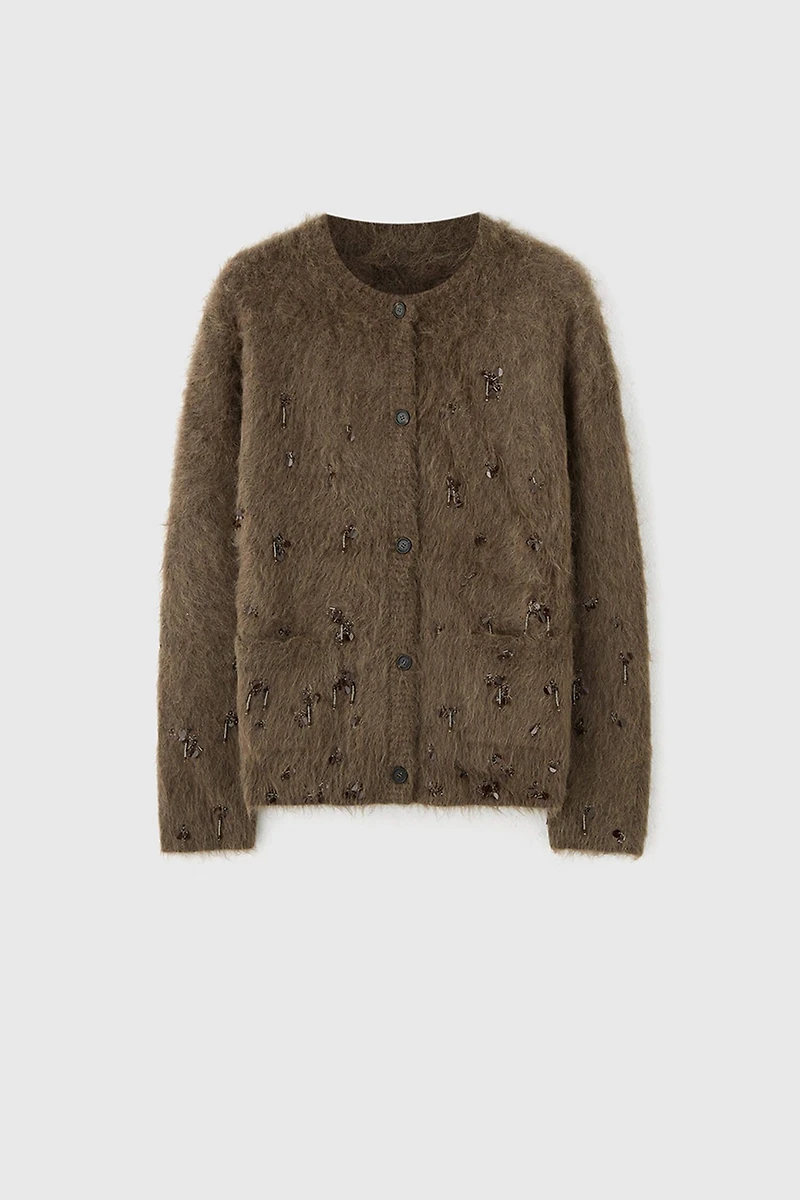 Brushed Alpaca Cardigan