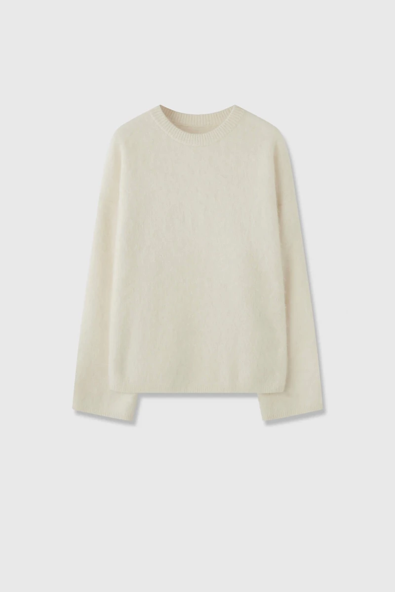 Brushed Cashmere Crewneck