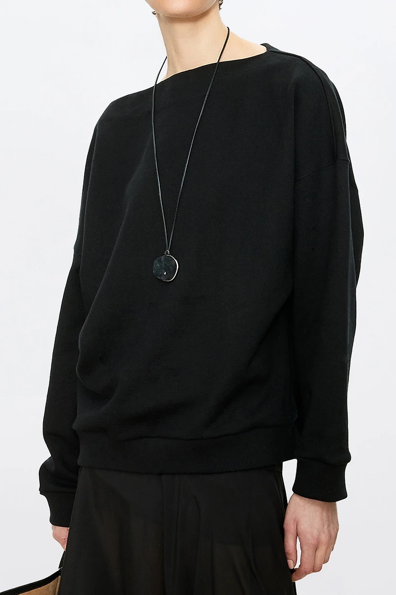 Cashmere-Blend Drop-Shoulder Sweatshirt