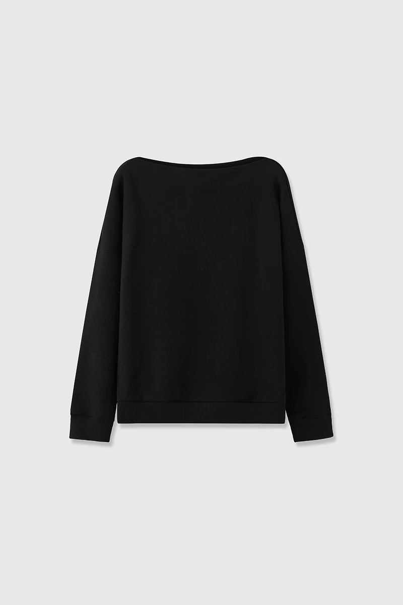 Cashmere-Blend Drop-Shoulder Sweatshirt