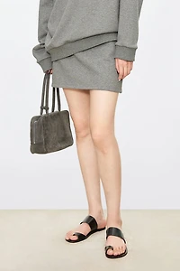 Cashmere-Blend Stretch Waist Mini Skirt