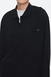 Cashmere-Cotton Polo with Double Cuff Detail