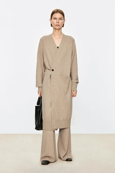 Cashmere Multi-Wear Asymmetric Long Cardigan