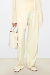 Cashmere Silk Wide-Leg Pants
