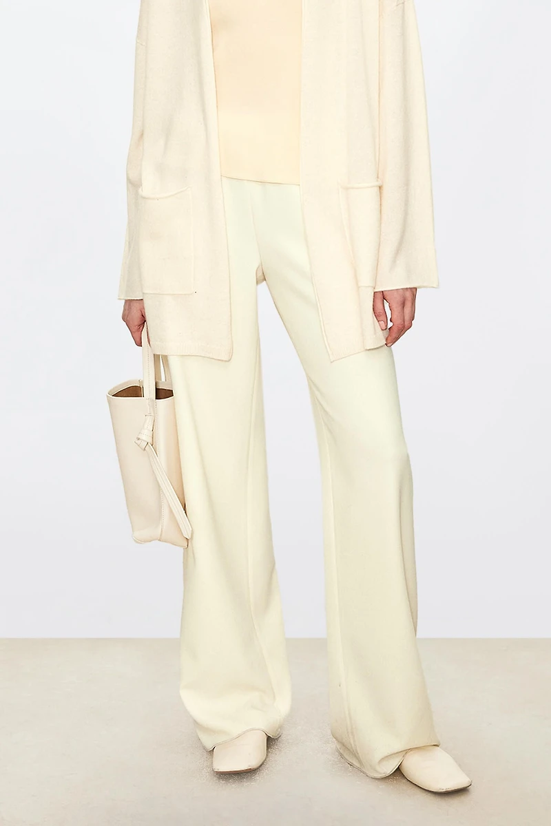 Cashmere Silk Wide-Leg Pants
