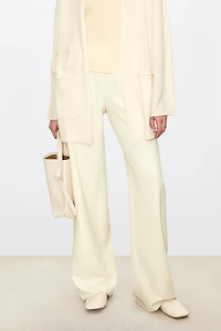 Cashmere Silk Wide-Leg Pants