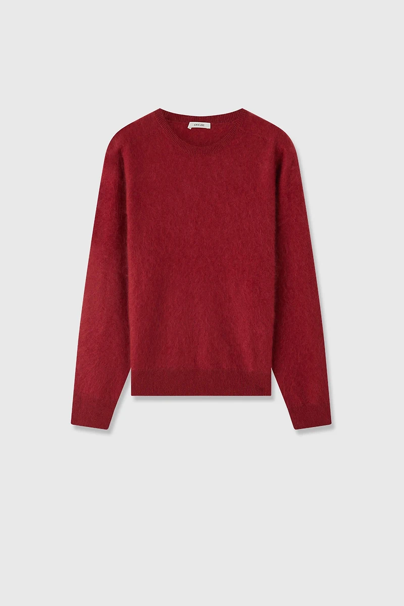 Cashmere-Silk Blend Crewneck Sweater