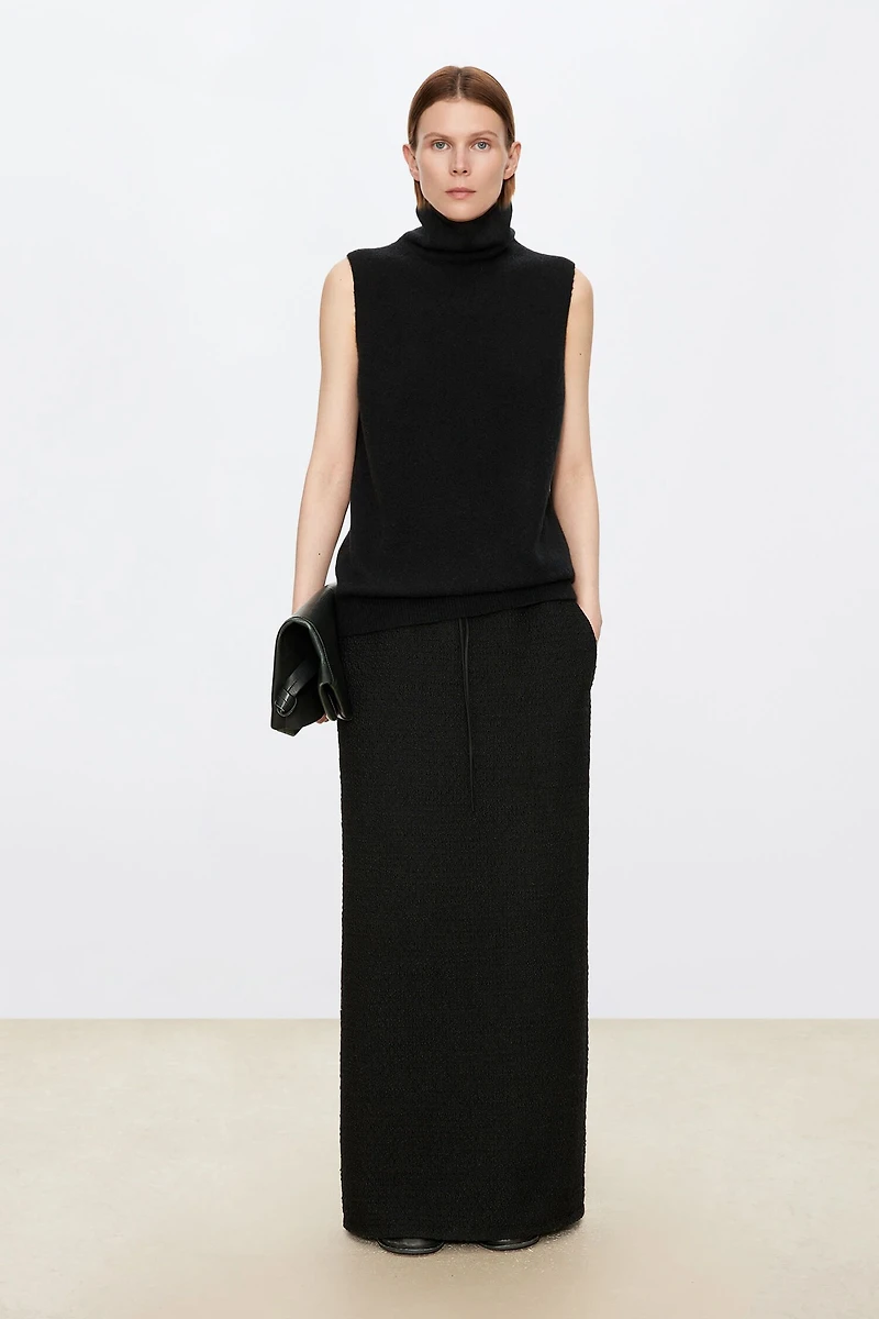 Cashmere Stretch High-Neck Vest