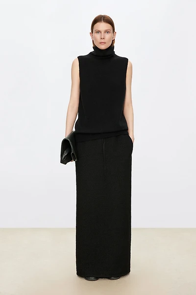 Cashmere Stretch High-Neck Vest