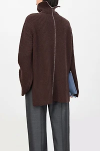 Cashmere Turtleneck Sweater with Slits