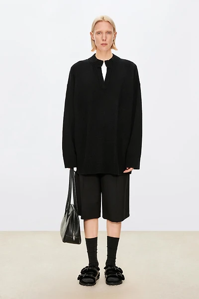 Cashmere V-neck Oversized Sweater