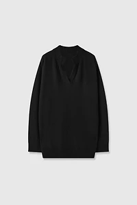 Cashmere V-neck Oversized Sweater