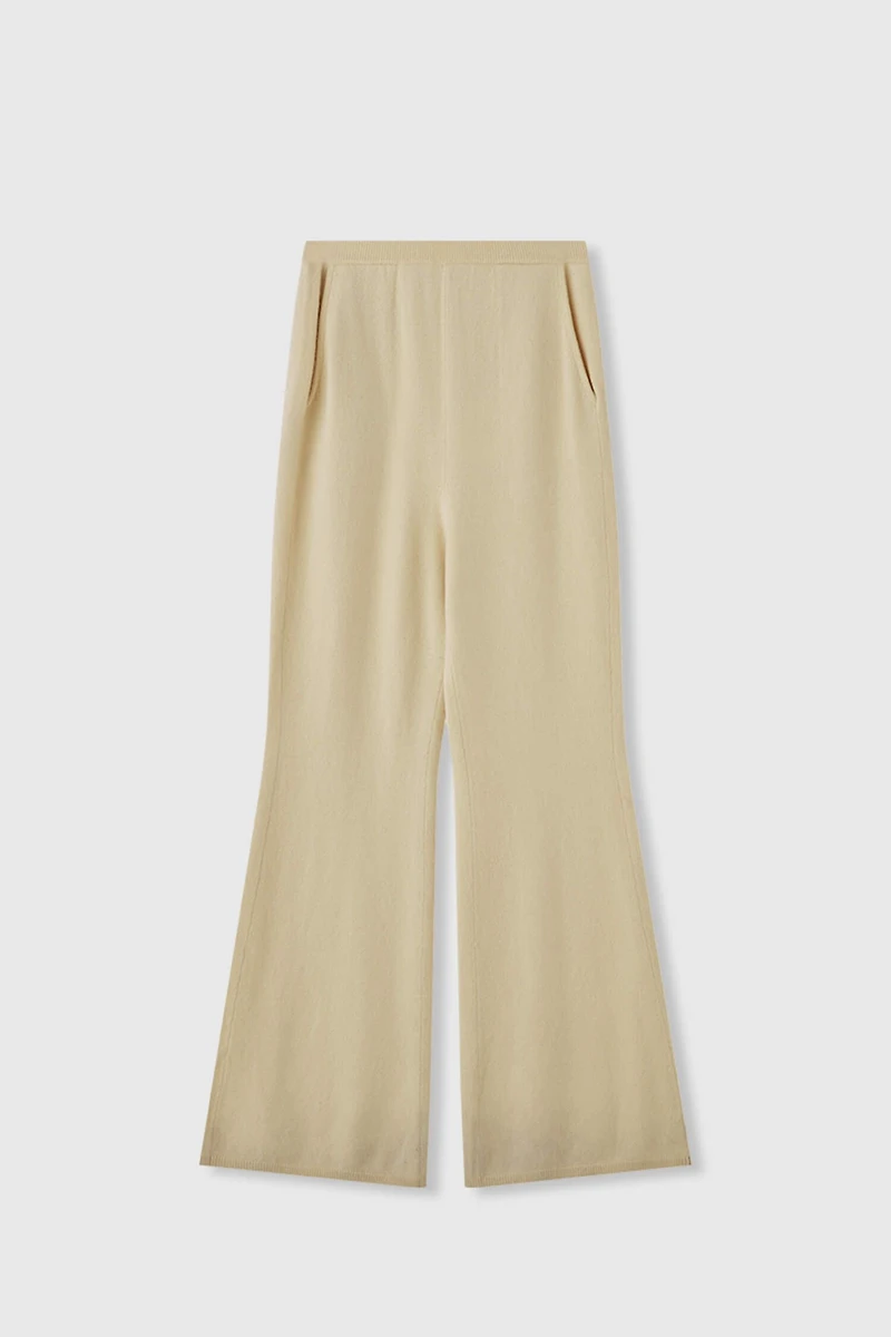 Cashmere Wide-Leg Trousers